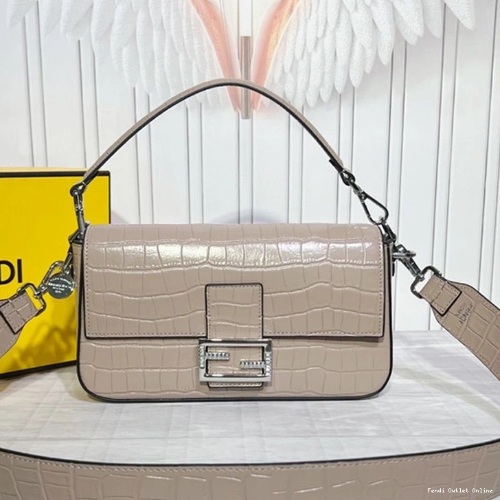 Tiffany Medium Khaki In Bag Crocodile Fendi Baguette Leather 0716